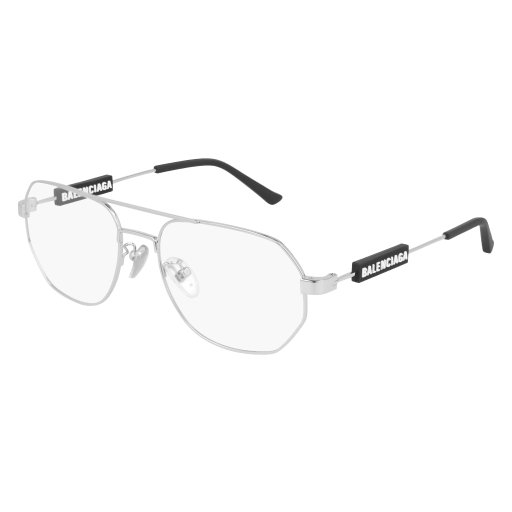 Balenciaga Brillenfassung Unisex Aviator Asian Smart Fitting Silber Met BB0117O Italy