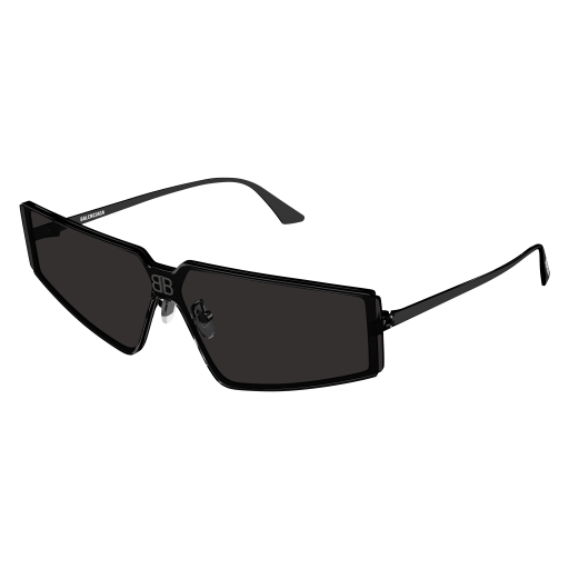 Balenciaga Sonnenbrille Unisex Geometrisch-Richtungsbetont Asian Smart Fitting Schwarz Met BB0192S Italy