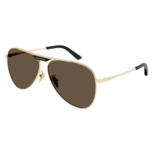 Balenciaga Sonnenbrille Unisex Aviator Asian Smart Fitting Gold Met BB0244S Italy