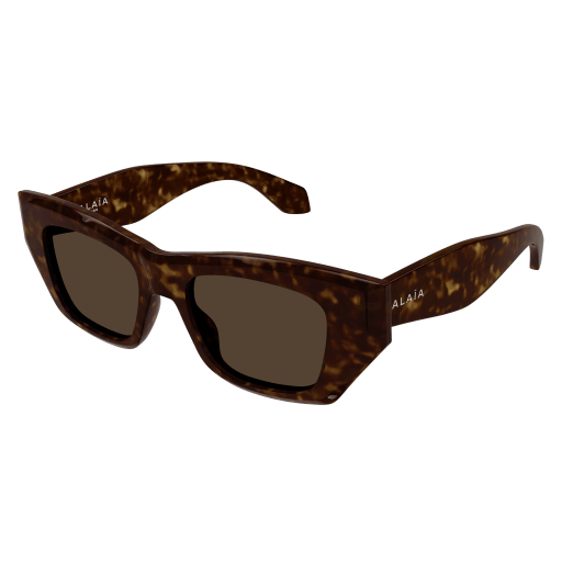 Azzedine Alaïa Sonnenbrille Woman Rechteckig-Quadratisch International Havanna Rac AA0074S Italy