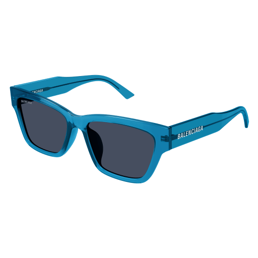 Balenciaga Sonnenbrille Woman Rechteckig-Quadratisch Asian Fitting Blau Rac BB0307SA Italy