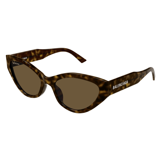 Balenciaga Sonnenbrille Woman Cat-Eye Asian Smart Fitting Havanna Rac BB0306S Italy