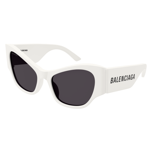 Balenciaga Sonnenbrille Woman Cat-Eye International Weiss Rac BB0259S Italy