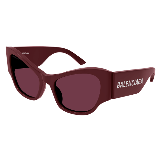 Balenciaga Sonnenbrille Woman Cat-Eye International Burgund Rac BB0259S Italy