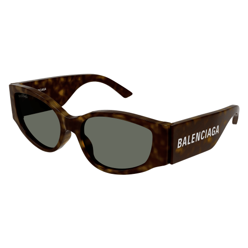 Balenciaga Sonnenbrille Woman Cat-Eye Asian Smart Fitting Havanna Rac BB0258S Italy