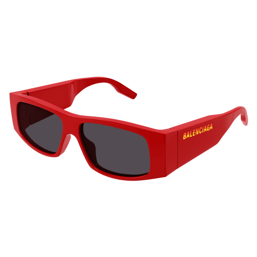 Balenciaga Sonnenbrille Unisex Rechteckig-Quadratisch Asian Smart Fitting Rot Inj BB0100S Italy