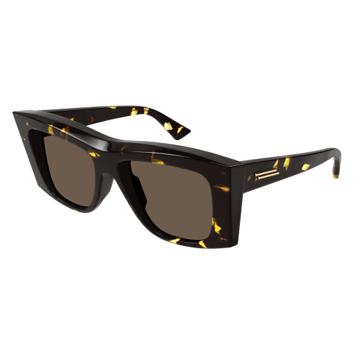 Bottega Veneta Sonnenbrille Woman Rechteckig-Quadratisch International Havanna Rac BV1270S Italy