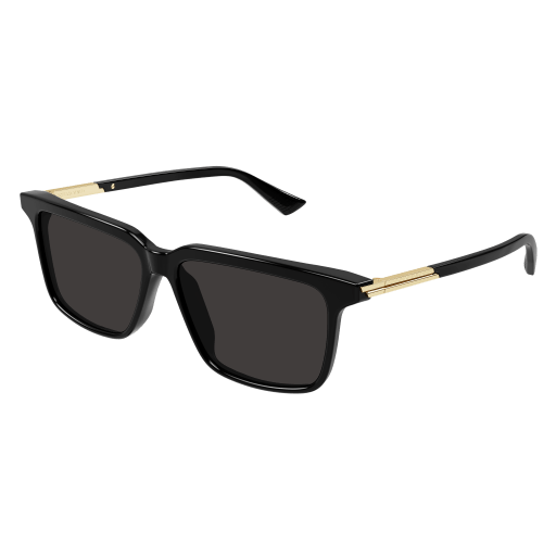 Bottega Veneta Sonnenbrille Man Rechteckig-Quadratisch Asian Smart Fitting Schwarz Rac BV1261S Italy