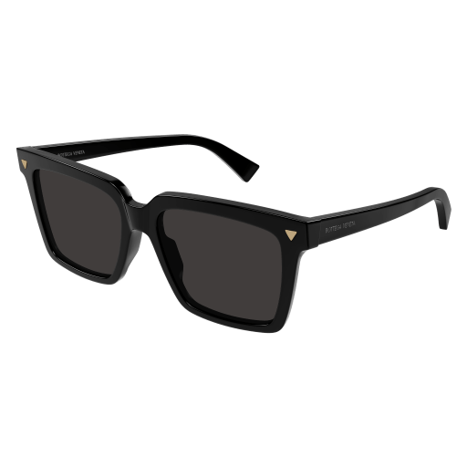 Bottega Veneta Sonnenbrille Woman Rechteckig-Quadratisch International Schwarz Rac BV1254S Italy