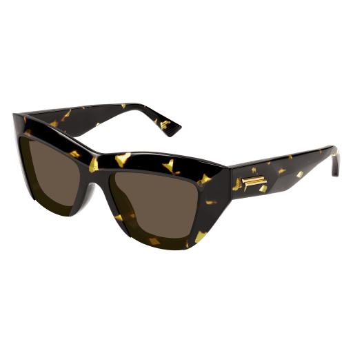 Bottega Veneta Sonnenbrille Woman Rechteckig-Quadratisch Asian Smart Fitting Havanna Rac BV1218S Italy