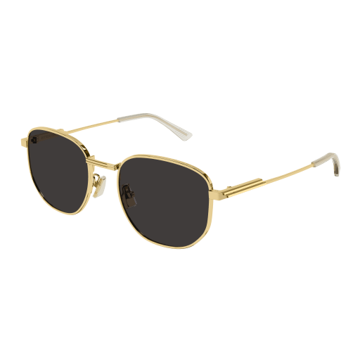 Bottega Veneta Sonnenbrille Unisex Rund-Oval-Panthos Asian Fitting Gold Met BV1160SA Italy