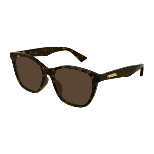 Bottega Veneta Sonnenbrille Woman Cat-Eye Asian Fitting Havanna Ace BV1151SA Italy