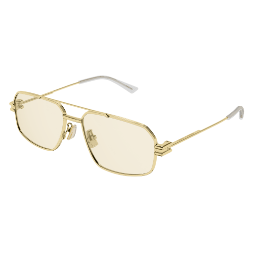 Bottega Veneta Sonnenbrille Unisex Aviator Asian Smart Fitting Gold Met BV1128S Italy