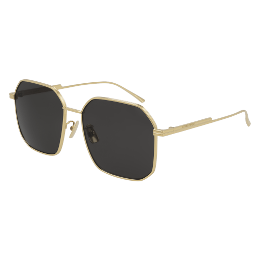 Bottega Veneta Sonnenbrille Woman Rechteckig-Quadratisch Asian Fitting Gold Met BV1108SA Italy