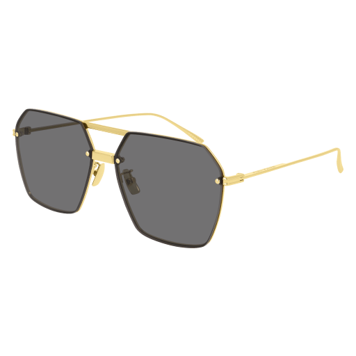 Bottega Veneta Sonnenbrille Woman Aviator Asian Smart Fitting Gold Met BV1045S Italy