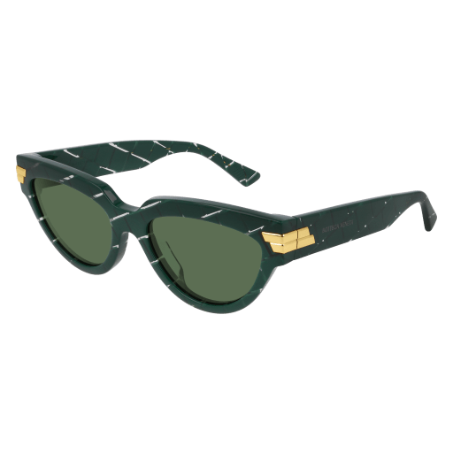 Bottega Veneta Sonnenbrille Woman Cat-Eye Asian Smart Fitting Grün Ace BV1035S Japan