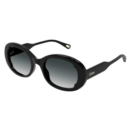 Chloé Frau Asian Fitting SCHWARZ RECYCLED ACETATE CH0197SA Italien