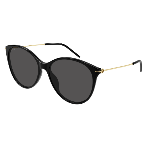 Gucci Frau Asian Fitting SCHWARZ RECYCLED ACETATE GG1268SA Italien