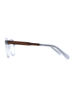 WOODFELLAS Wood/Acetate Optical Solln Premium 10935 Holz/Acetat walnut/grey