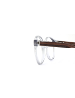 WOODFELLAS Wood/Acetate Optical Solln Premium 10935 Holz/Acetat walnut/grey