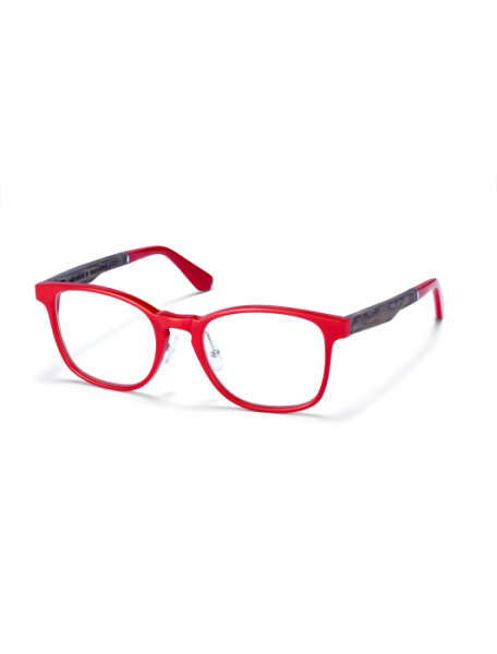 WOODFELLAS Wood/Acetate Optical Friedenfels 10975 Holz/Acetat curled/red