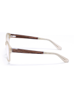 WOODFELLAS Wood/Acetate Optical Rosenberg Premium 10993 Holz/Acetate walnut/gold matte