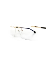 WOODFELLAS Rimless Titanium Optical Ammil 11016 Holz/Titan curled/gold shiny