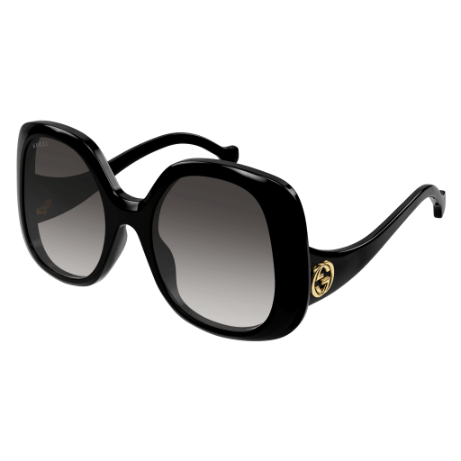 Gucci Frau Asian Smart Fitting SCHWARZ ACETAT GG1235S Italien