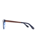 WOODFELLAS Wood/Acetate Optical Moss 11053 Holz/Acetat macassar/blue