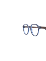 WOODFELLAS Wood/Acetate Optical Fog 11054 Holz/Acetat curled/blue