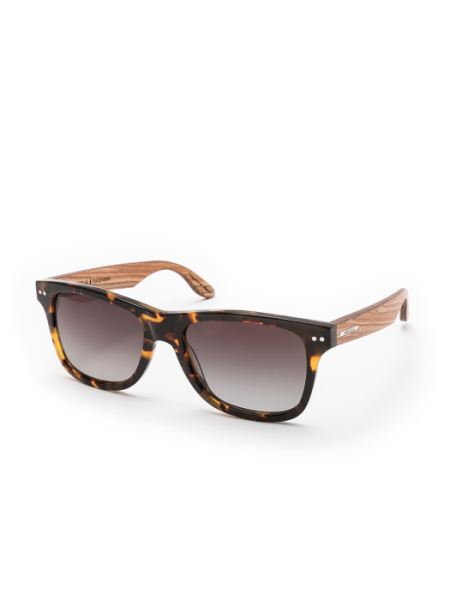 WOODFELLAS Sunglasses Basic Plassenburg 10778 Holz/Acetat zebrano/crystal orange