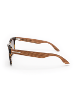 WOODFELLAS Sunglasses Basic Plassenburg 10778 Holz/Acetat zebrano/crystal orange