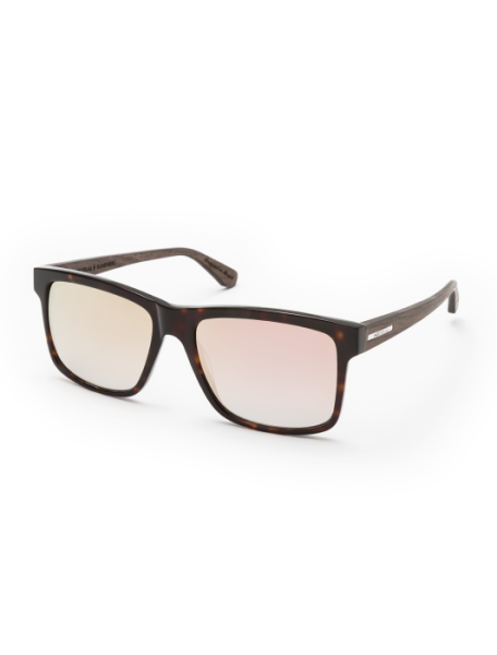 WOODFELLAS Sunglasses Basic Blumenberg 10779 Holz/Acetat black oak/black