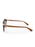 WOODFELLAS Sunglasses Basic Steinburg 10780 Holz/Acetat zebrano/crystal orange