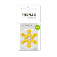 60 x Phonak Hörgerätebatterien - P10 gelb PR70