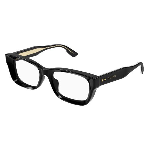 Gucci Frau Asian Fitting SCHWARZ RECYCLED ACETATE GG1533OA Italien