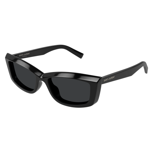 Saint Laurent Frau Asian Smart Fitting SCHWARZ RECYCLED ACETATE SL 658 Italien