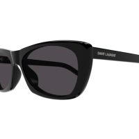 Saint Laurent Frau Asian Smart Fitting SCHWARZ RECYCLED ACETATE SL 613 Italien