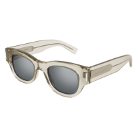 Saint Laurent Frau International BEIGE RECYCLED ACETATE...