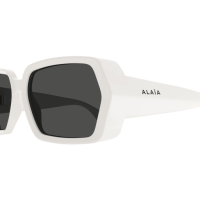 Azzedine Alaïa Sonnenbrille Woman Geometrisch-Richtungsbetont International Weiss Rac AA0082S Italy