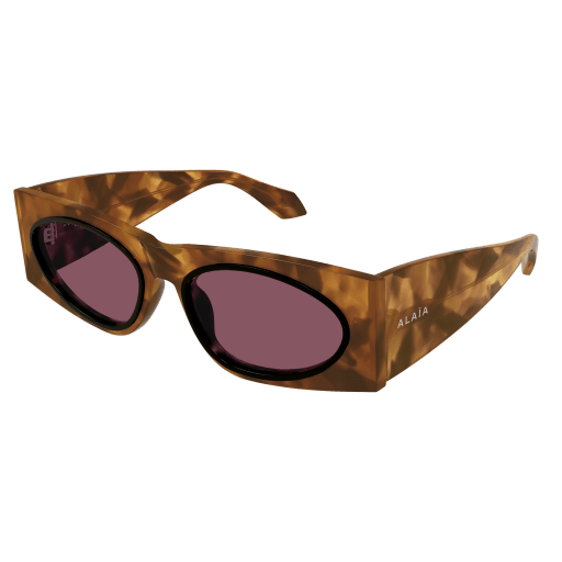 Azzedine Alaïa Sonnenbrille Woman Cat-Eye International Havanna Rac AA0085S Italy