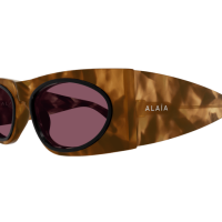 Azzedine Alaïa Sonnenbrille Woman Cat-Eye International Havanna Rac AA0085S Italy