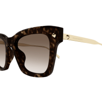 Alexander Mcqueen Frau Asian Smart Fitting HAVANNA RECYCLED ACETATE AM0483S Italien