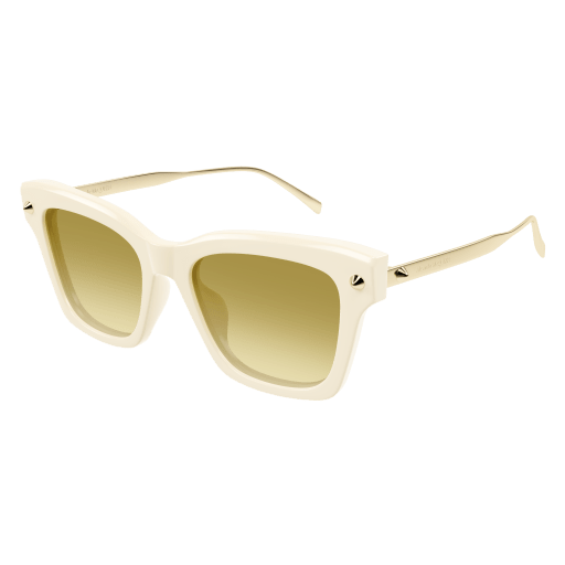 Alexander Mcqueen Frau Asian Smart Fitting ELFENBEIN RECYCLED ACETATE AM0483S Italien