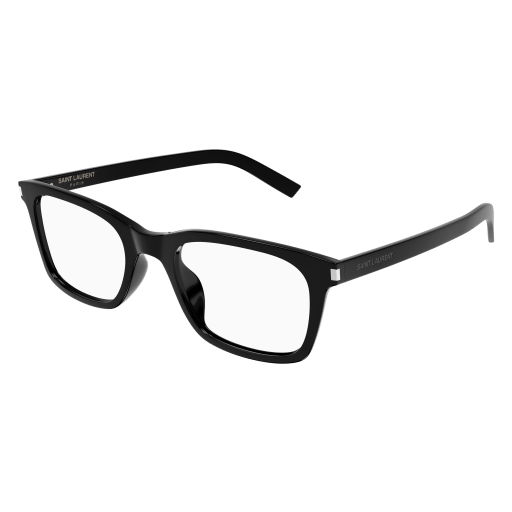 Saint Laurent Mann Asian Smart Fitting SCHWARZ RECYCLED ACETATE SL 718 SLIM Italien