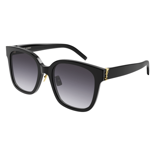 Saint Laurent Frau Asian Fitting SCHWARZ RECYCLED ACETATE SL M105F Italien