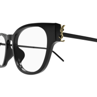 Saint Laurent Frau Asian Fitting SCHWARZ RECYCLED ACETATE SL M48O_DF Italien