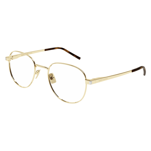 Saint Laurent Unisex Asian Smart Fitting GOLD METALL SL 555 OPT Italien