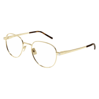 Saint Laurent Unisex Asian Smart Fitting GOLD METALL SL 555 OPT Italien